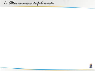 1 - Obter recursos de fabricação
 