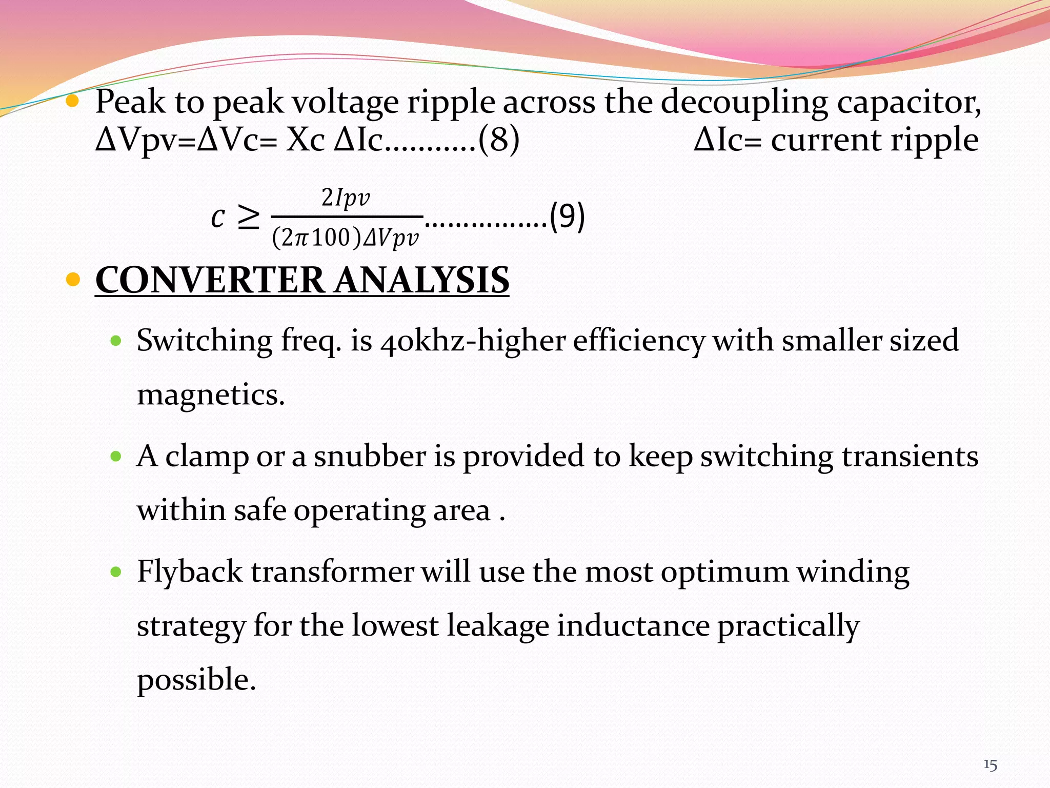 FLYBACK CONVERTER PPT | PPTX