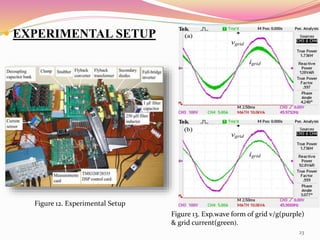  EXPERIMENTAL SETUP
Figure 12. Experimental Setup
Figure 13. Exp.wave form of grid v/g(purple)
& grid current(green).
23
 