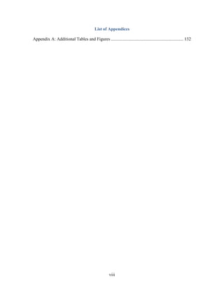 viii
List of Appendices
Appendix A: Additional Tables and Figures .................................................................. 132
 