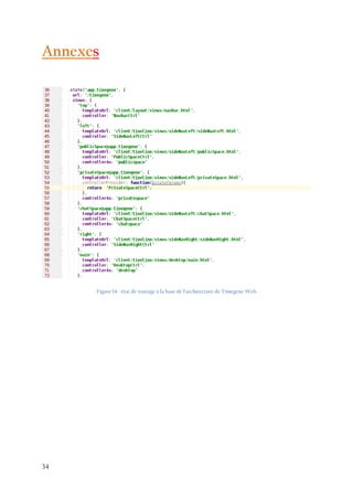 34
Annexes
Figure 14 : état de routage à la base de l'architecture de Timegene Web
 
