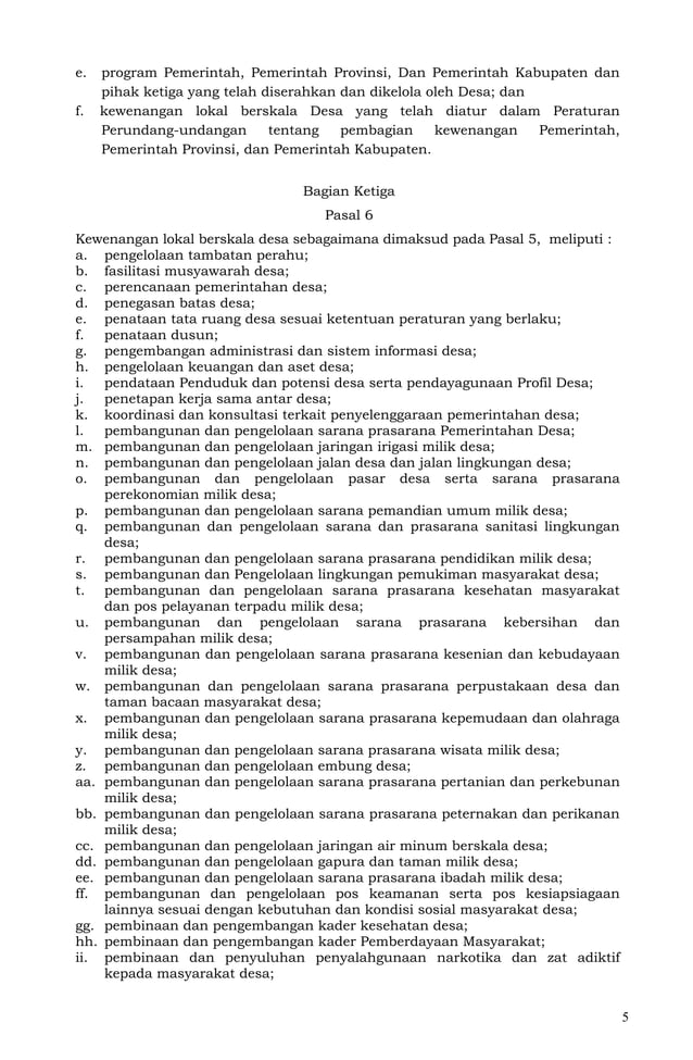 11 DAFTAR KEWENANGAN DESA BERDASARKAN HAK ASAL USUL DAN KEWENANGAN ...