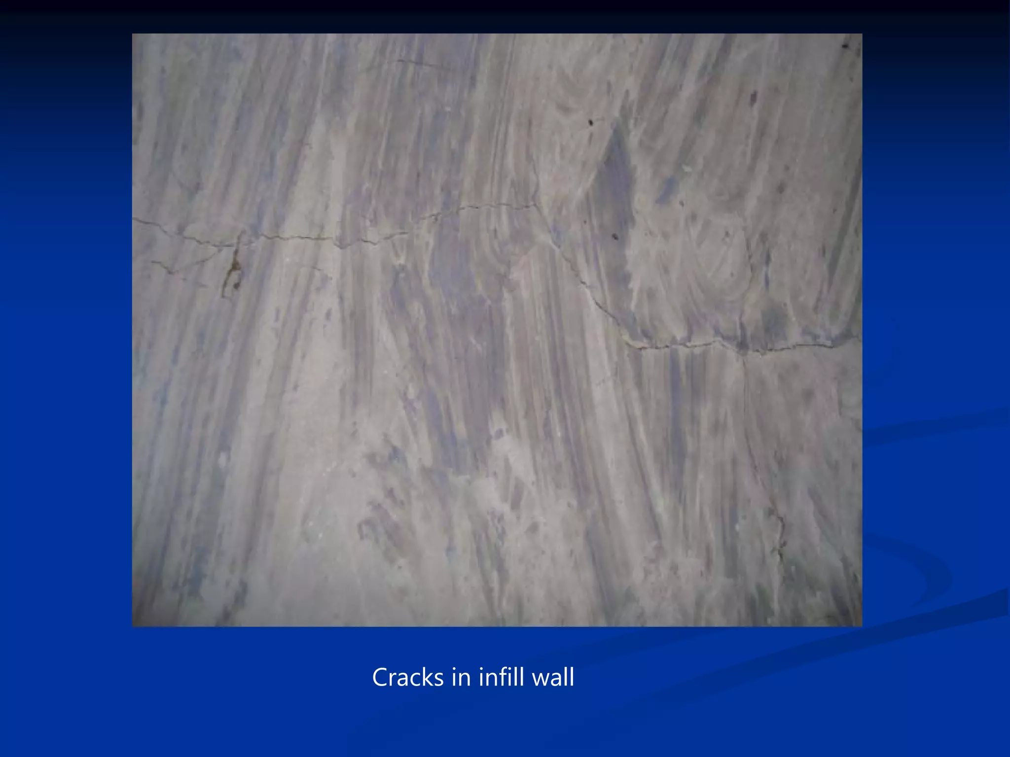 Cracks in infill wall

 