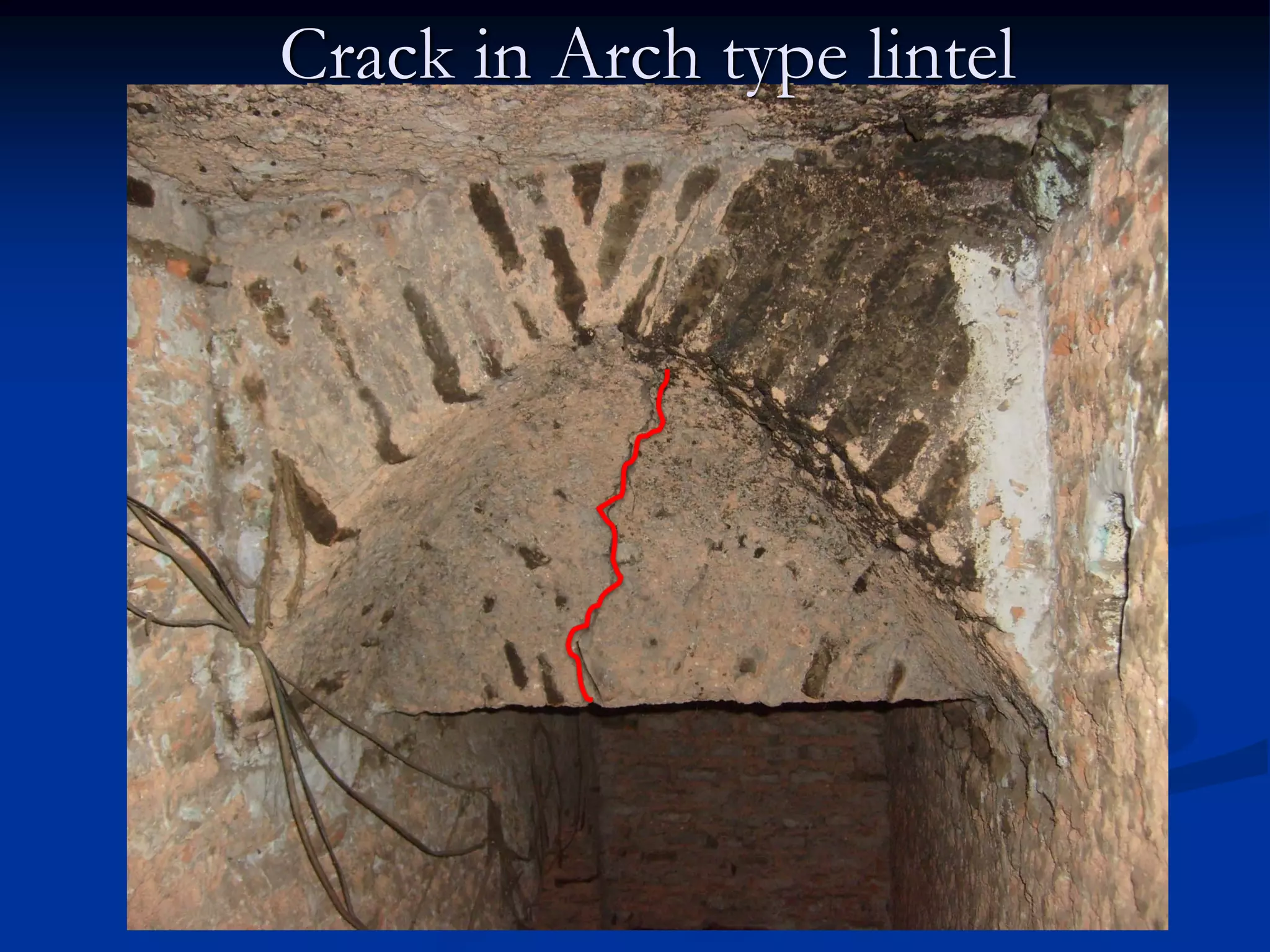 Crack in Arch type lintel

 