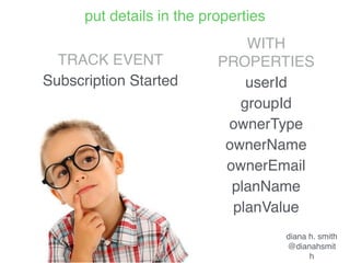 diana h. smith
@dianahsmith
put details in the properties
Group Project Subscription Started
Group Startup Subscription St...
