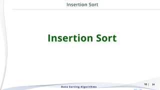 | 24
Insertion Sort
Data Sorting Algorithms
10
 
