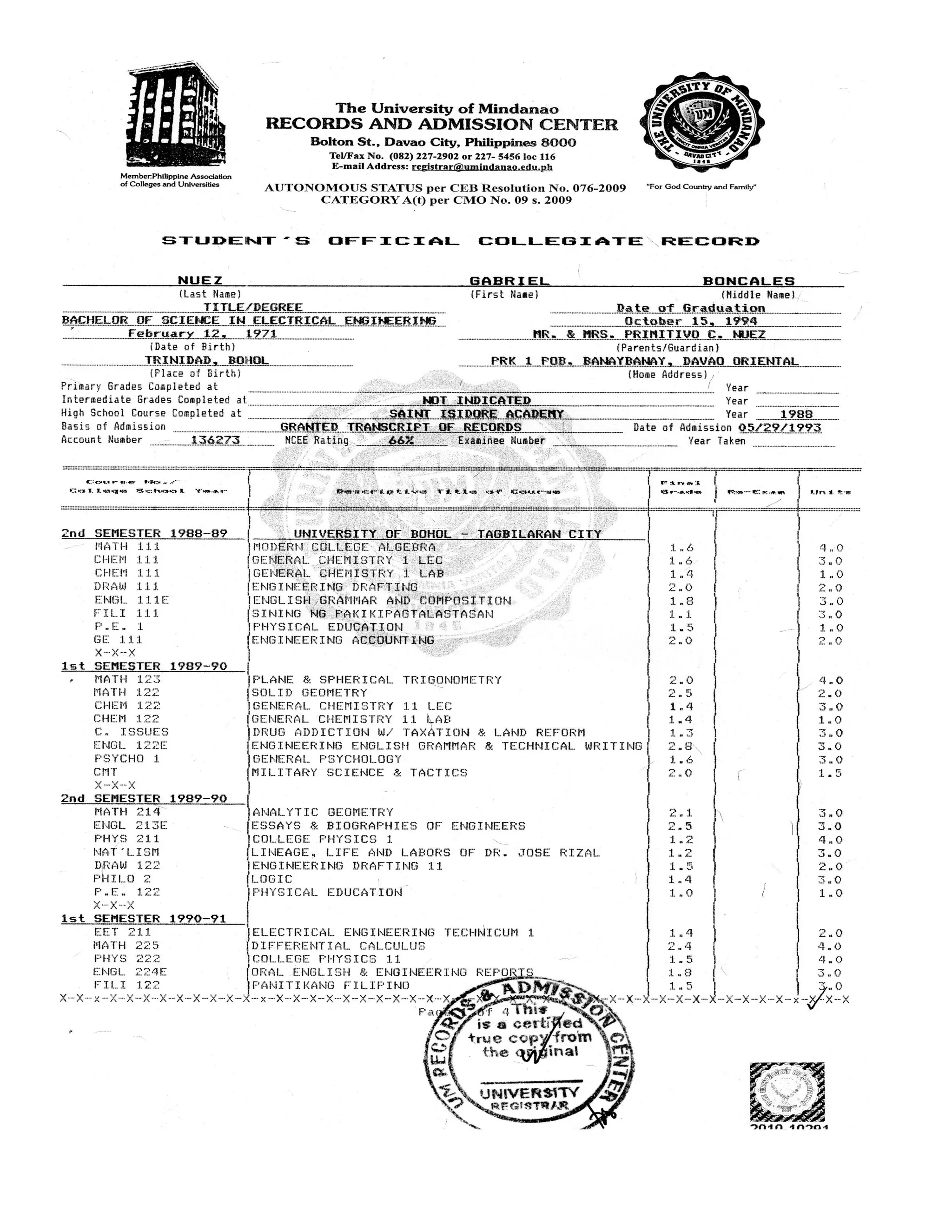 5. Transcript of Records PDF