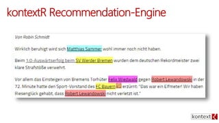 kontextR Recommendation-Engine
 