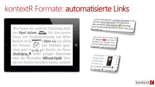 kontextR Formate: automatisierte Links
 