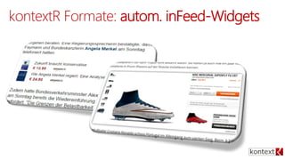 kontextR Formate: autom. inFeed-Widgets
 