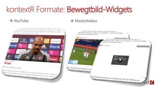 kontextR Formate: Bewegtbild-Widgets
 