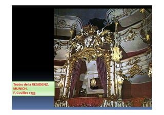 Teatro de la RESIDENZ.
MUNICH.
F. Cuvilles 1753
 