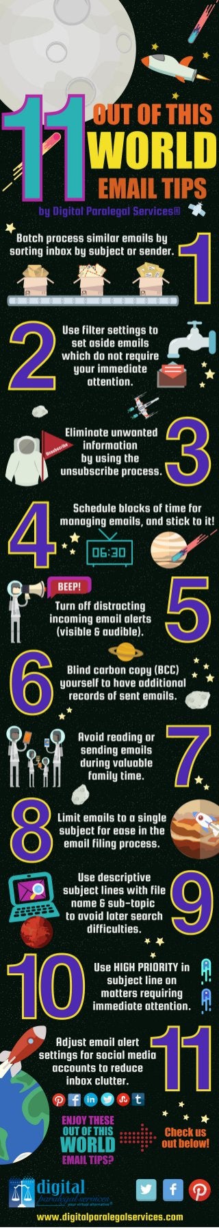 11 Out of this World Email Tips