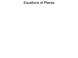 Equations of Planes
 