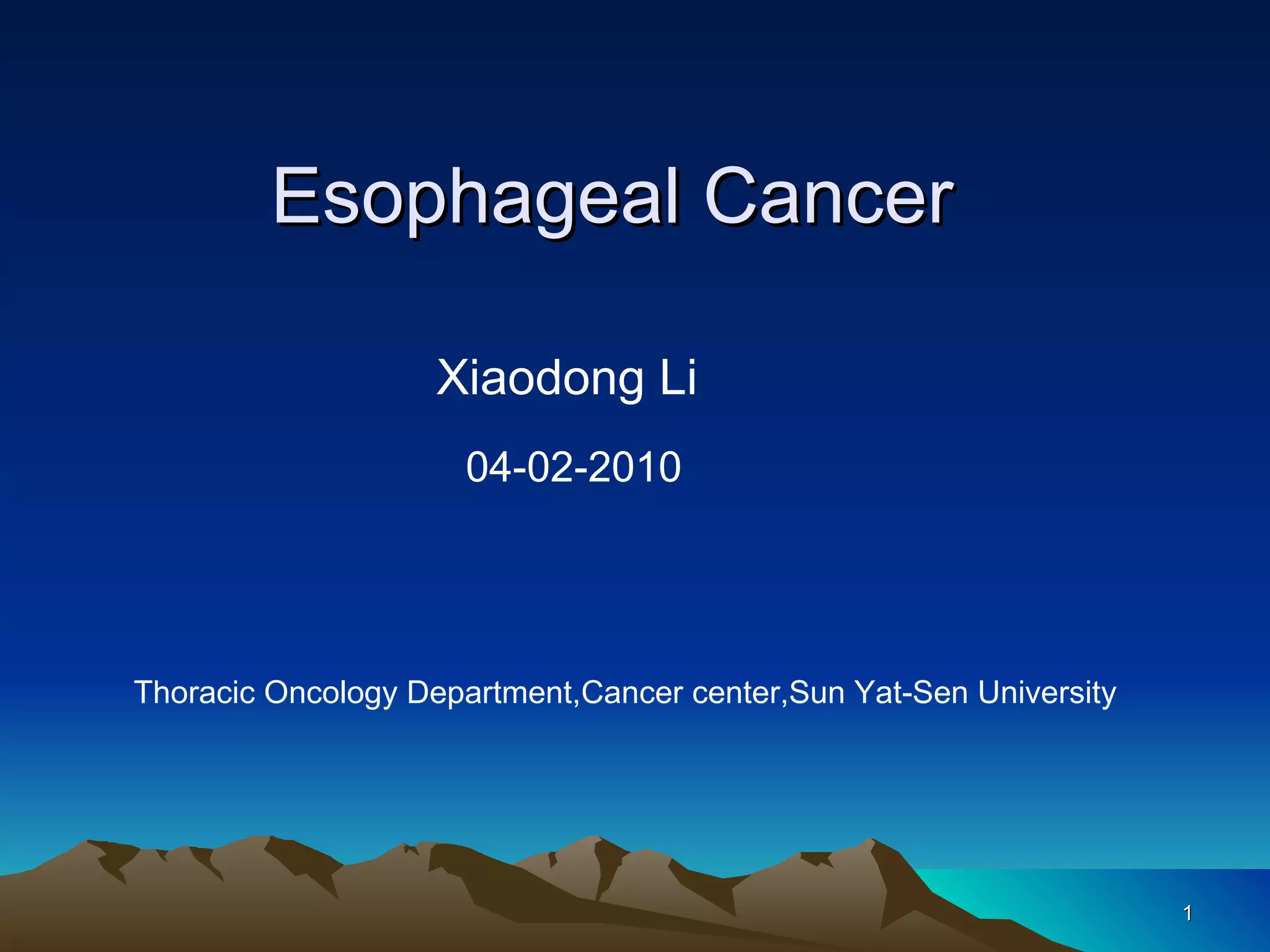 11 esophageal cancer | PPT