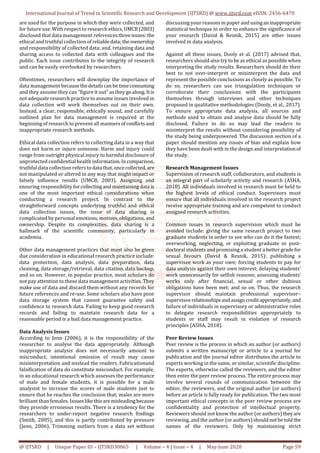 Ethical Issues in Educational Research Management and Practice | PDF