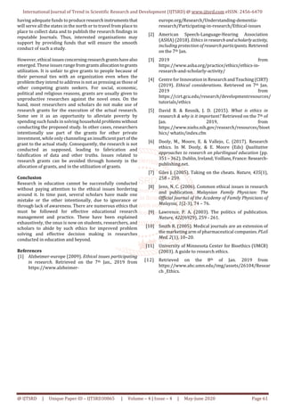 Ethical Issues in Educational Research Management and Practice | PDF