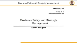 BPSM11. ETOP Analysis