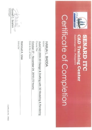 Certificate Cad