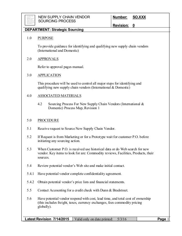 3 Sample Procedures