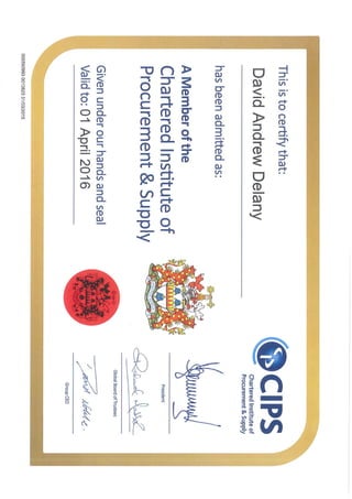 MCIPS Certificate