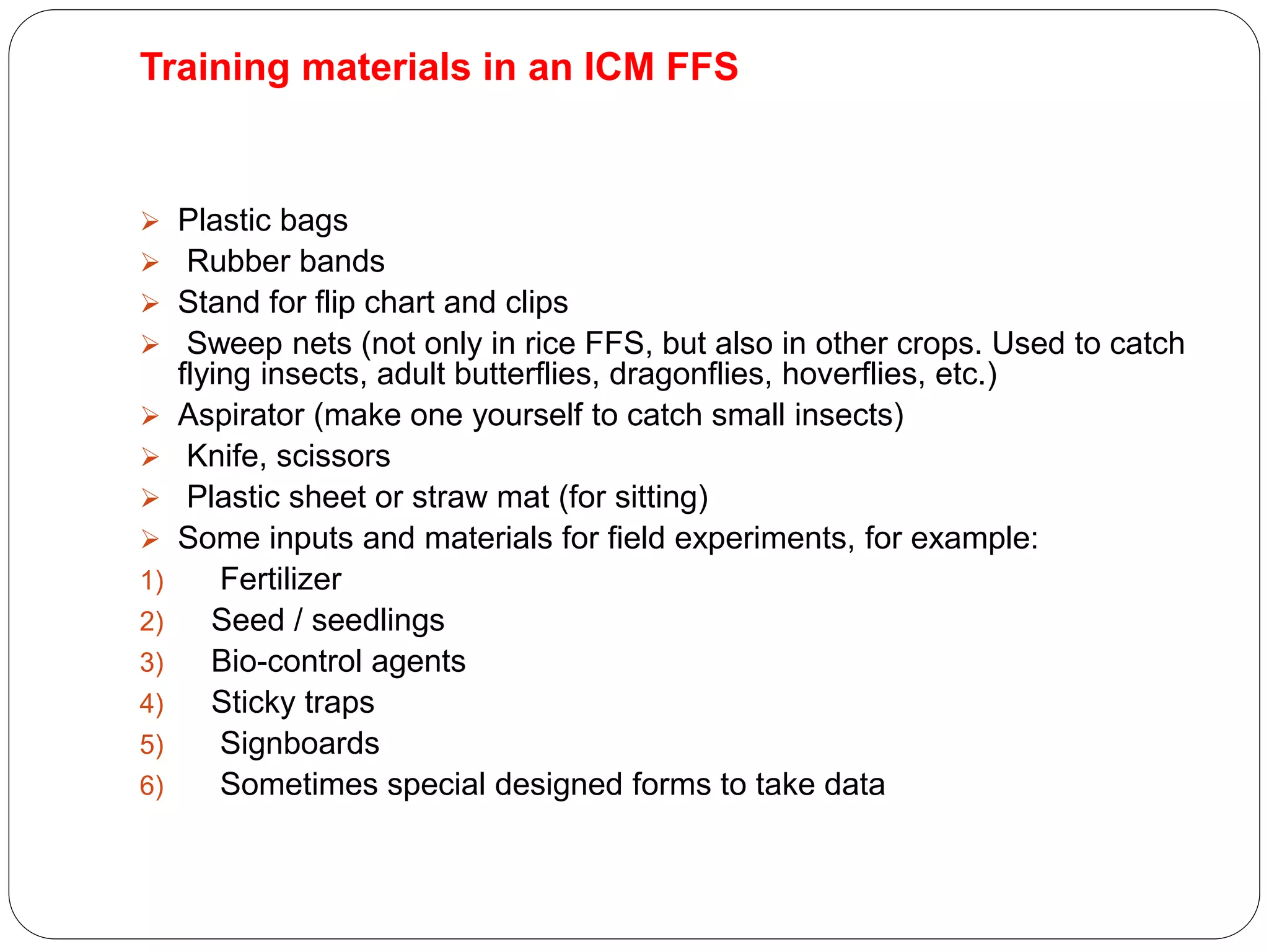 11,Farmers field school ( role of farmers in ffs) A Series of Lectures ...