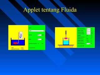 Applet tentang FluidaApplet tentang Fluida
 