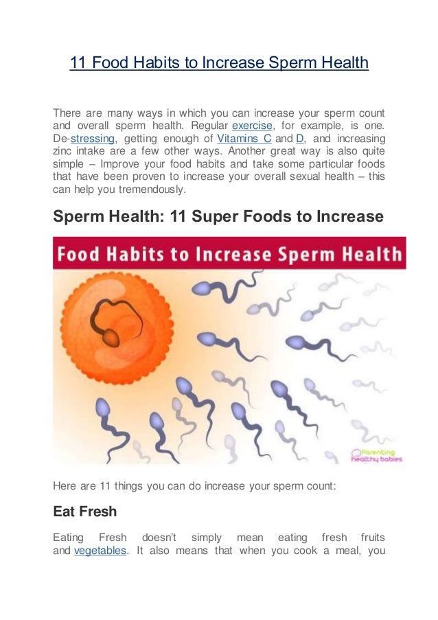 Healthy Food For Healthy Sperm Organic Food