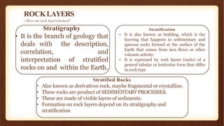 11formationofrocklayers-201115152616.pptx | Geology | Science