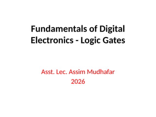 Comprehensive Guide to Digital Electronics and Logic Gates Fundamentals ...