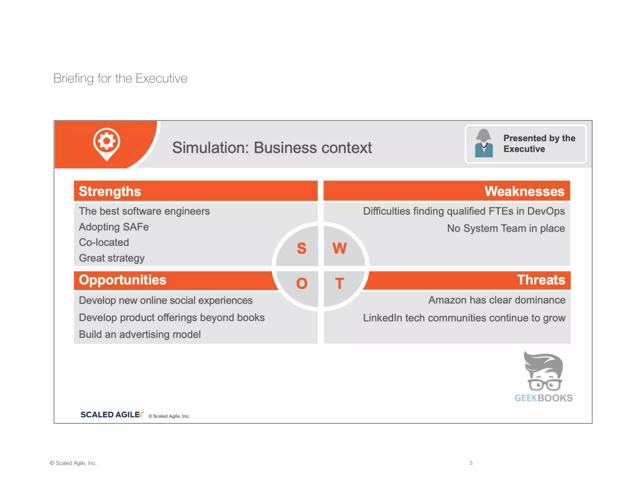 © Scaled Agile, Inc. 3
Briefing for the Executive
 