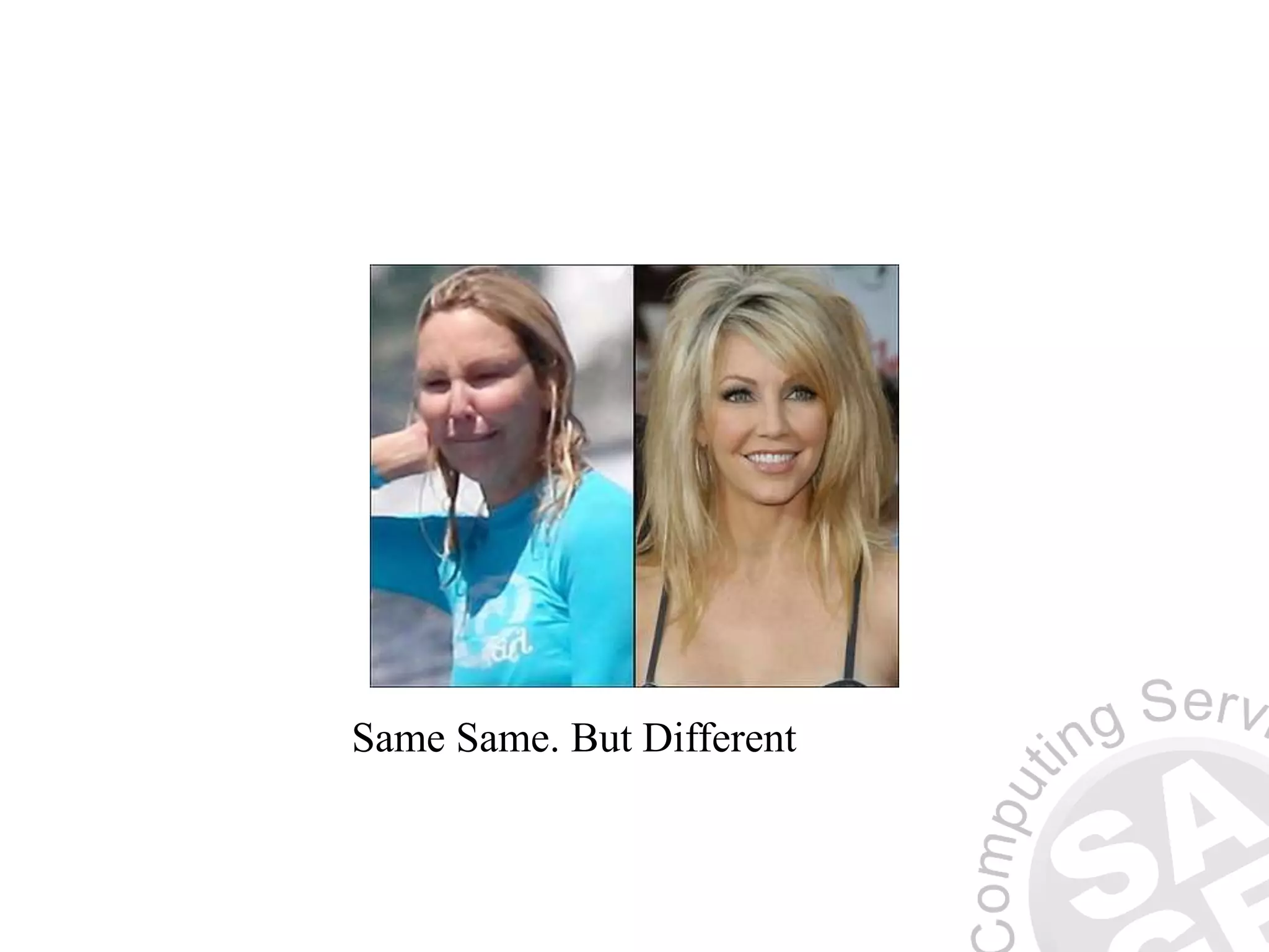 Same Same. But Different
 