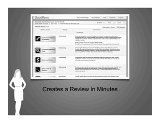 Creates a Review in Minutes
 