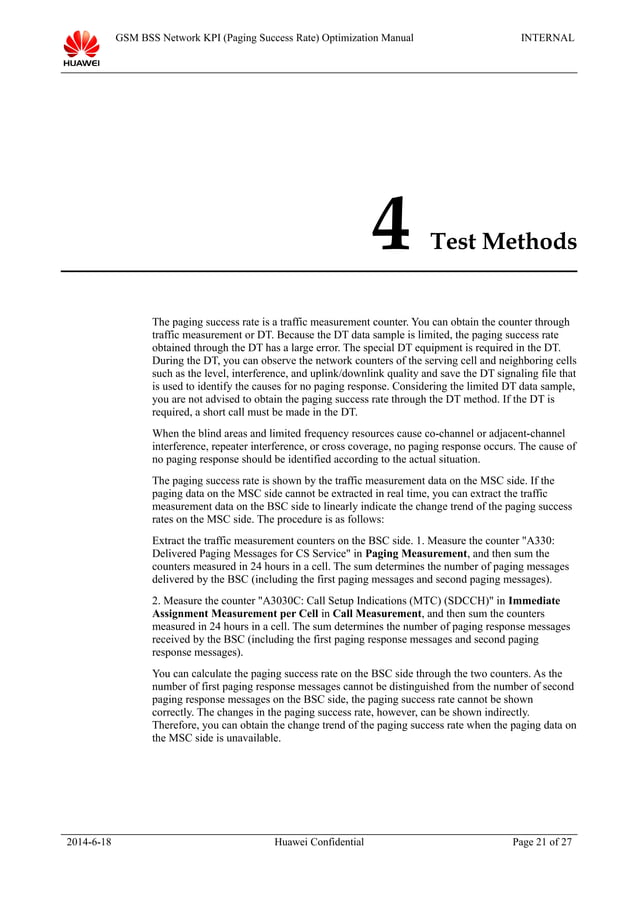 11 gsm bss network kpi (paging success rate) optimization manual