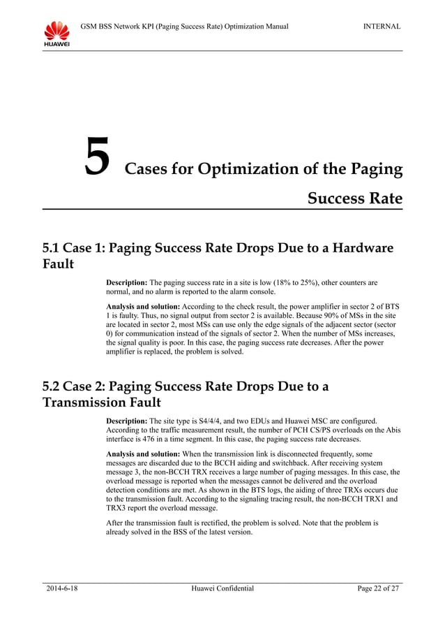 11 gsm bss network kpi (paging success rate) optimization manual