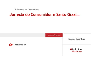 Jornada do Consumidor e Santo Graal…
Alessandro Gil
APRESENTAÇÃO EXTERNA
Rakuten Super Expo
A Jornada do Consumidor
 