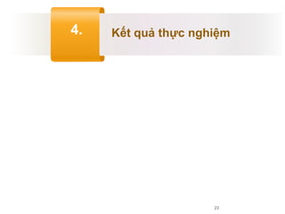 23
Kết quả thực nghiệm4.
 