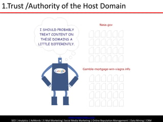 1.Trust /Authority of the Host Domain<br />www.myparmaksiz.com<br />SEO| Analytics | AdWords | E-Mail Marketing| Social Me...
