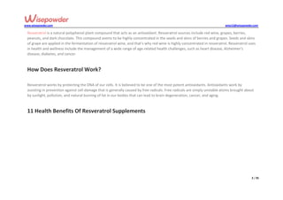 11 health benefits of resveratrol supplements | PDF