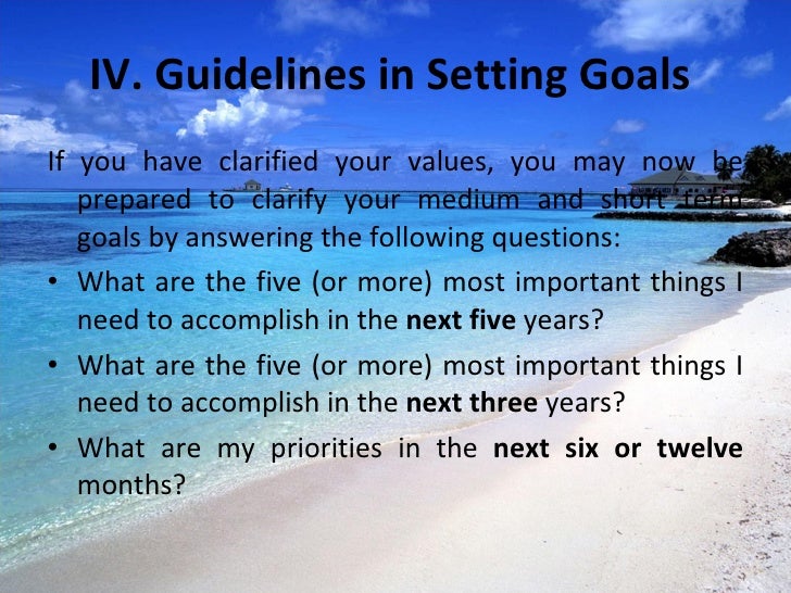 11 how to clarify values and set goals what are your goals for the next five years