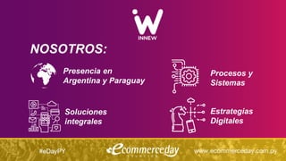 NOSOTROS:
Presencia en
Argentina y Paraguay
Procesos y
Sistemas
Estrategias
Digitales
Soluciones
integrales
 
