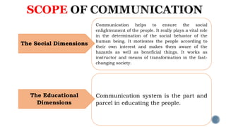 Scope Discipline THE DISCIPLINE OF COMMUNICATION | PPTX