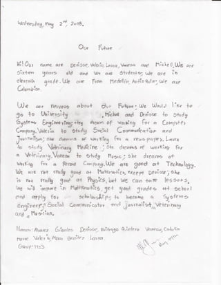 THE FUTURE IS IN YOUR HANDS 11I3'S DRAFTS