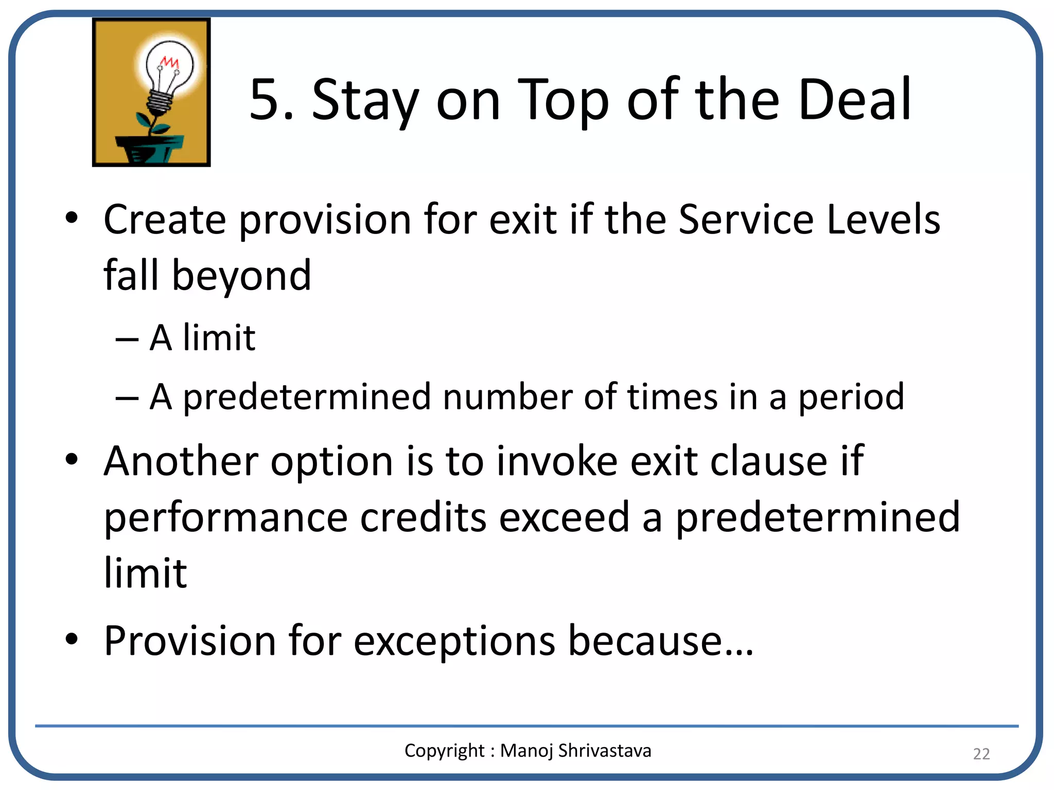 11 Ideas For Negotiating A Better SLA Mechanism