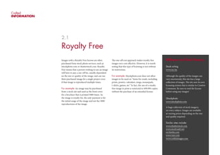 Crafted
INFORMATION




              2.1

              Royalty Free
              Images with a Royalty Free license are...