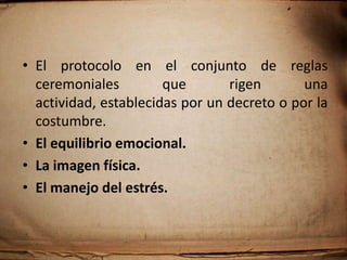 Factores que permiten entender de mejor manera el plano profesional de la imagen pública.   PercepciónGrupos objetivos.
