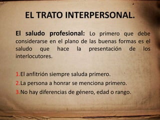 EL PROTOCOLO EN LOS NEGOCIOS