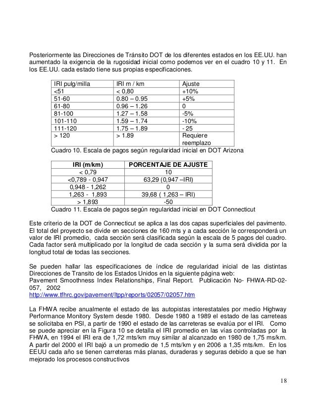 IMPORTANCIA DEL ÍNDICE DE RUGOSIDAD INTERNACIONAL (IRI) EN LA CONSTRU…