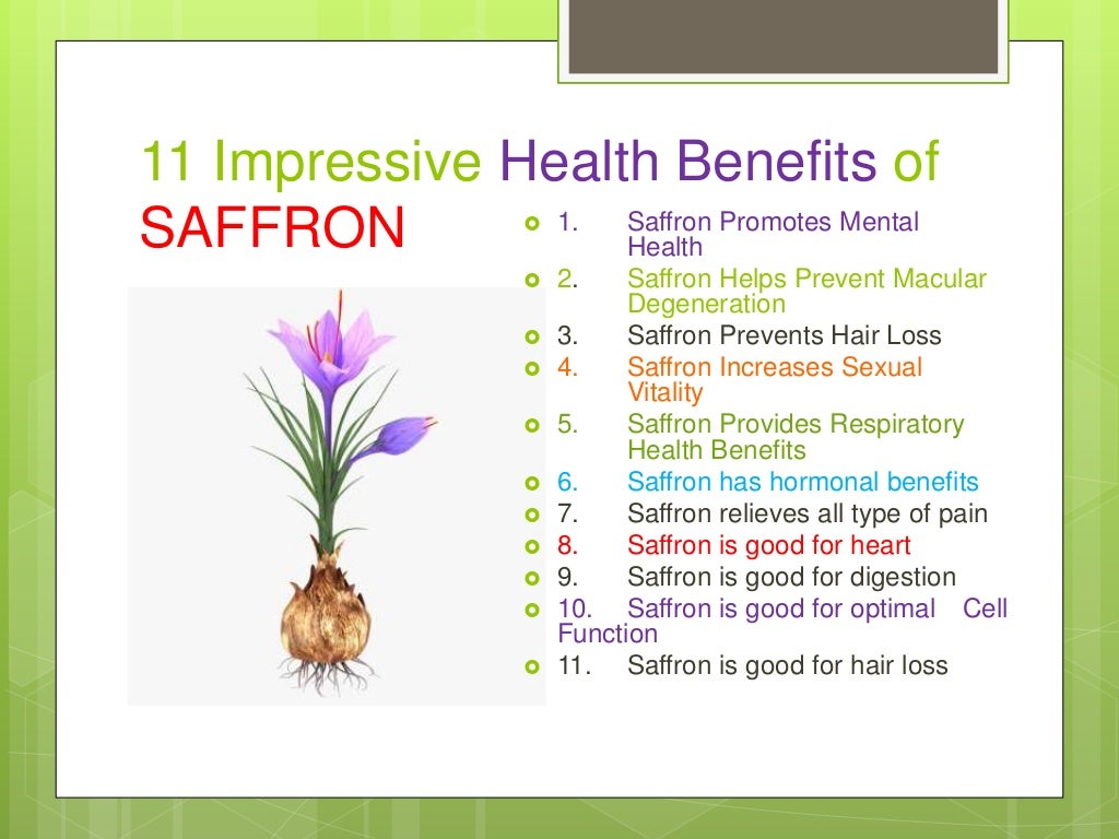 11 impressive health benefits of saffron
