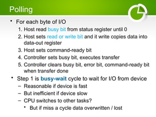 Polling In Os chapter 11 operating system_Input Output systems.pptx
